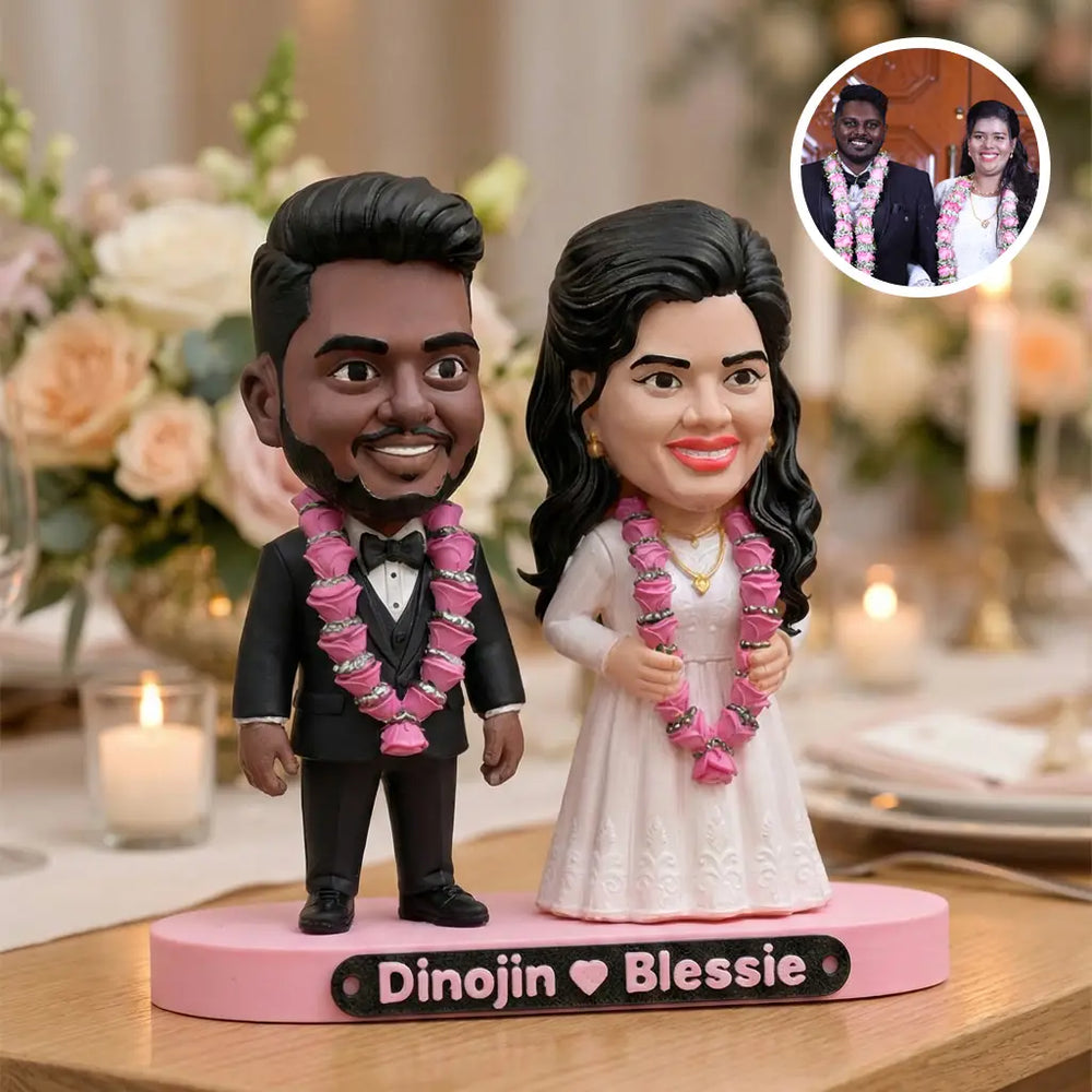 Custom Wedding Couple Toy Miniature – Unique Gift from Your Photo