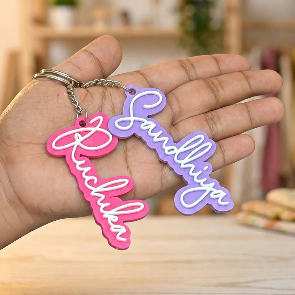Handwritten Style Name Keychain – Pastel Edition | Personalized Name