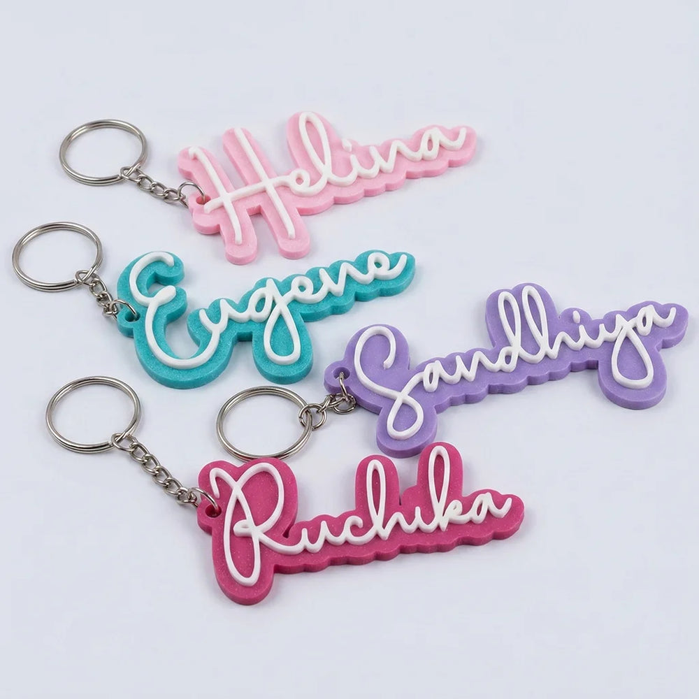 Handwritten Style Name Keychain – Pastel Edition | Personalized Name