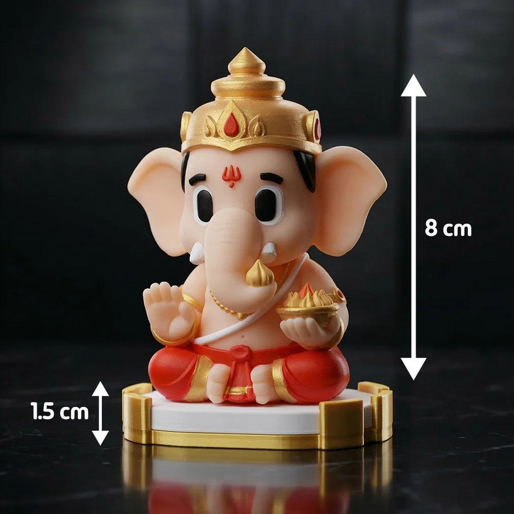 Cute Vinayagar Miniature Idol – Toon Edition